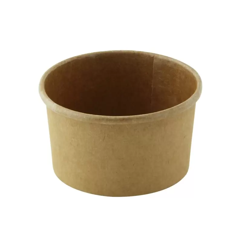 PacknWood Brown Kraft Hot & Cold Paper Cup - 2.3oz - 1000 pcs