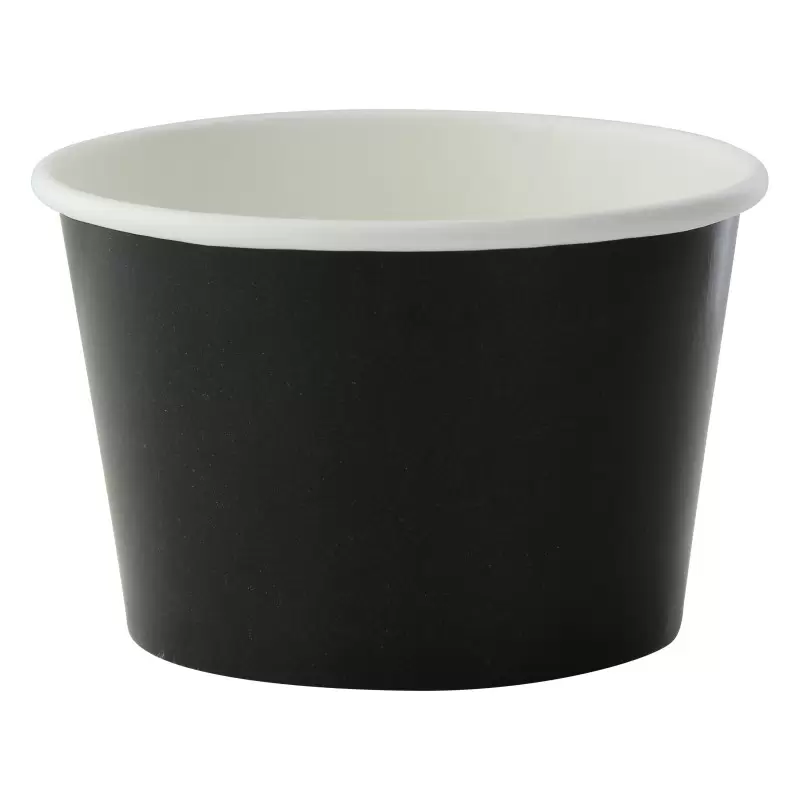 PacknWood Black Paper Cup - 9oz Diam.3.7'' H:2.8'' - 500 pcs