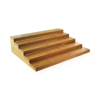 PacknWood Bamboo Pick Holder For 75 Picks - 14.2 x 12 x 3.75'' - 2 pcs