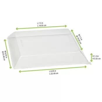 PacknWood Clear Pet Lid For 210Sambq2323 - 9.05 x 9.05 x 1.33'' - 100 pcs