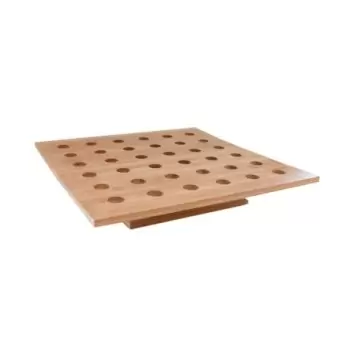 PacknWood 36 Holes Bamboo Cone And Temaki Display - Diam.0.9'' 15.7 x 15.7 x 3'' - 1 pcs