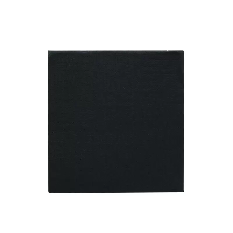 PacknWood Point To Point Black Tissue Napkin - 10x10'' 2 Ply, 1-4 Fold - 900 pcs