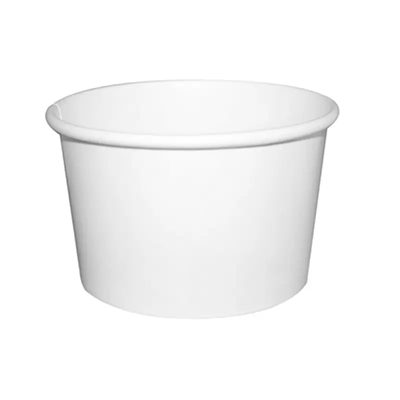 PacknWood White Soup Cup (Lid Optional) - 8oz Diam.3.3'' H:2.1'' - 500 pcs