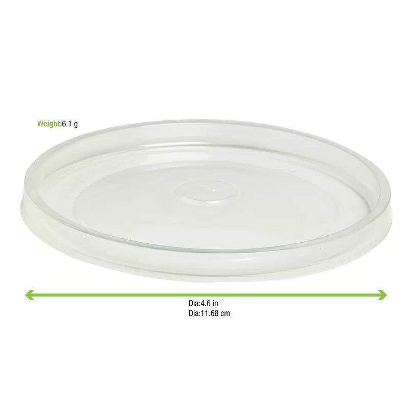 PacknWood Clear Pp Lid - Diam.4.49'' - 500 pcs