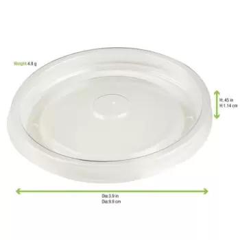 PacknWood Clear Lid For 210Soup16 & 210Soup24 & 210Soupk17K - Diam.3.78'' - 500 pcs