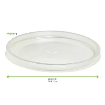 PacknWood Clear Pp Lid For 210Soup12 & 210Soup8 & 210Soupk13K & 210Soupk8K - Diam.3.55'' - 500 pcs