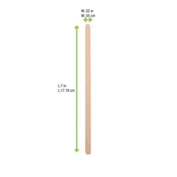 PacknWood Wooden Coffee Stirrers - 7.1 x 0.24 x 0.04'' - 10000 pcs