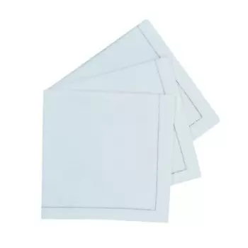 PacknWood Luxury White Snow Cotton Cocktail Napkin - 7.9'' x 7.9'' - 200 pcs