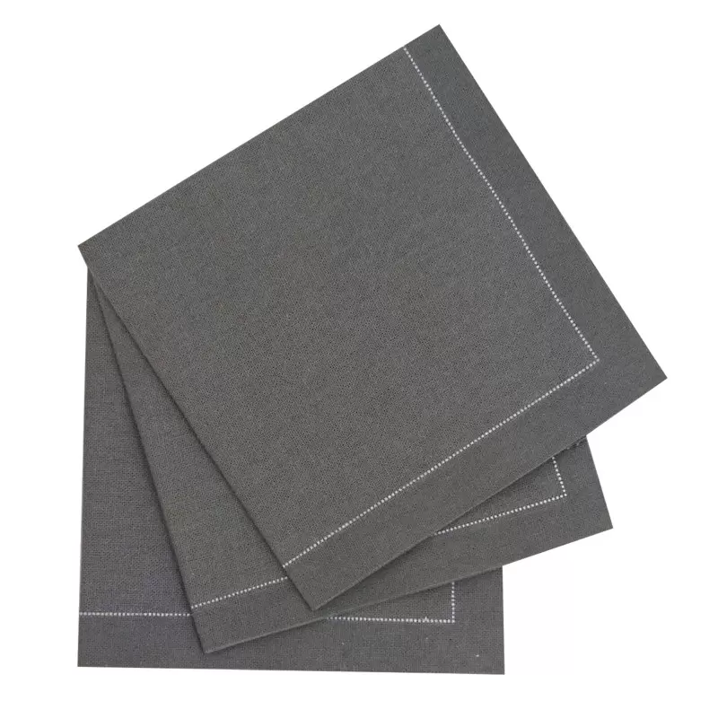 PacknWood Luxury Silver Grey Cotton Table Napkin - 15.8'' x 15.8'' - 100 pcs