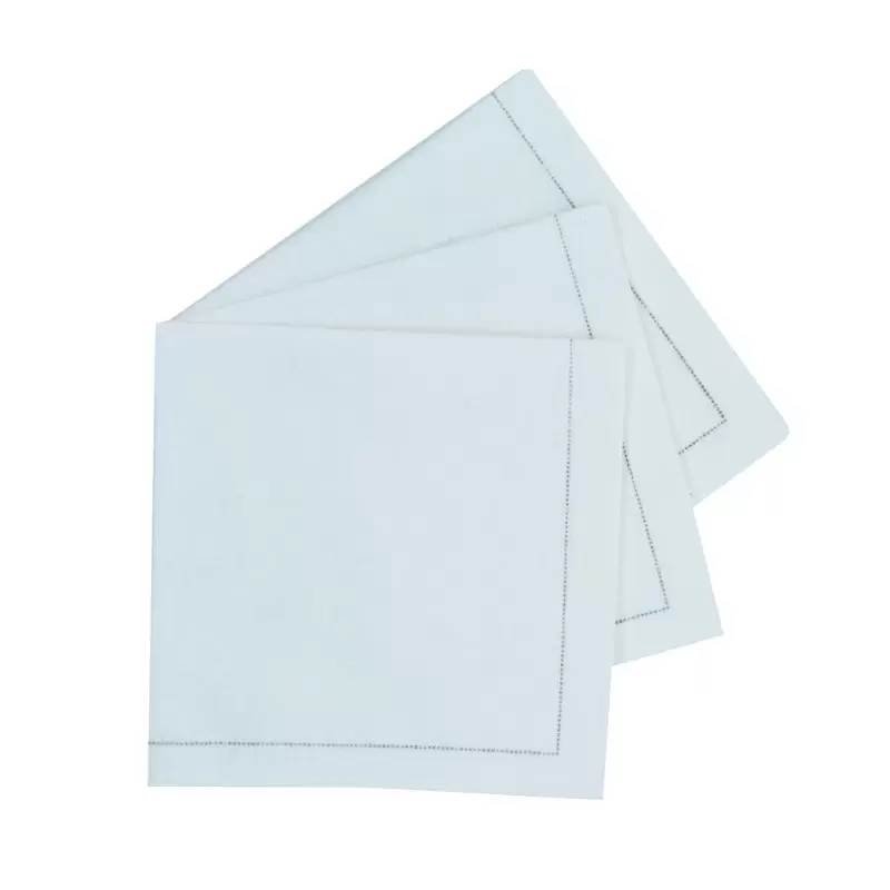 PacknWood Luxury White Snow Cotton Table Napkin - 15.8'' x 15.8'' - 100 pcs