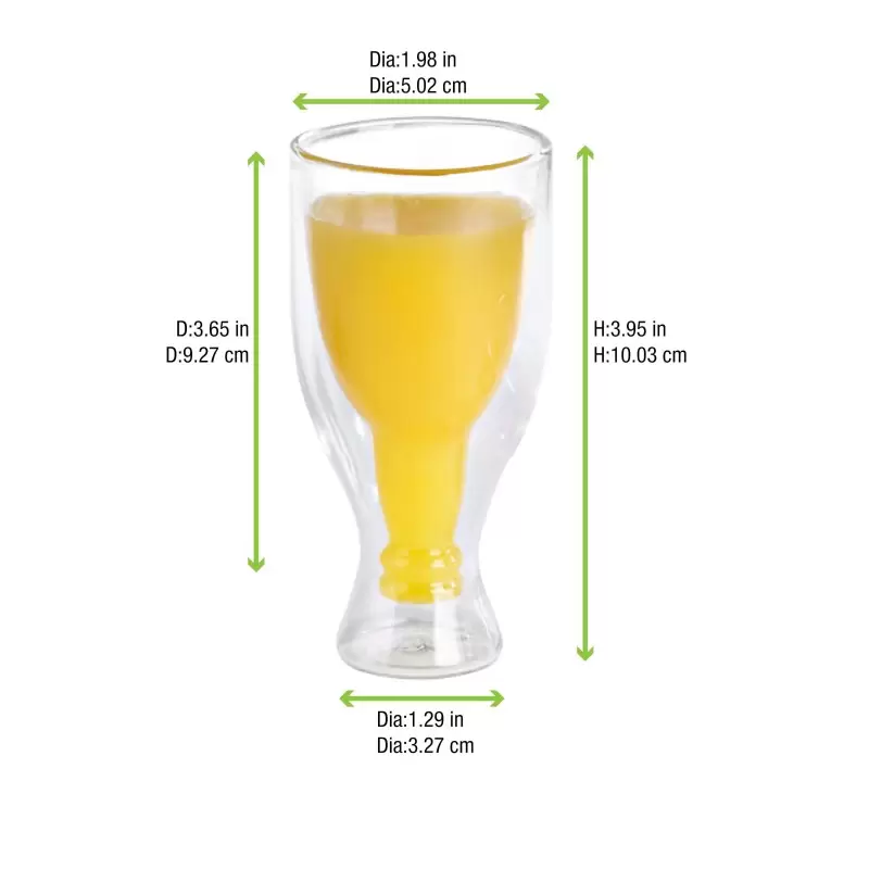 PacknWood Double Wall Tall Mini Glass - 2oz Diam.2'' H:4'' - 48 pcs