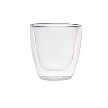 PacknWood Double Wall Short Mini Glass - 2.5oz Diam.2.5'' H:2.65'' - 48 pcs