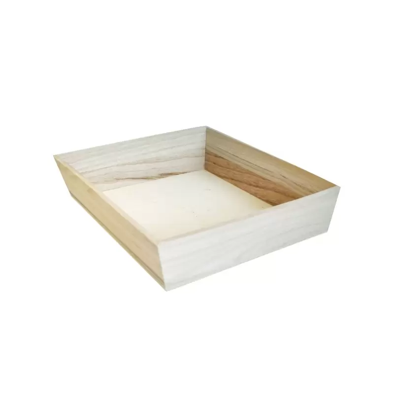 PacknWood Heavy Duty Wooden Tray - 13 x 13 x 3'' - 10 pcs