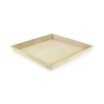 PacknWood Heavy Duty Wooden Tray - 12.2 x 12.2 x 1.5'' - 10 pcs