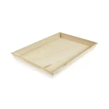 PacknWood Heavy Duty Wooden Tray - 15.4 x 11.4 x 1.5'' - 10 pcs