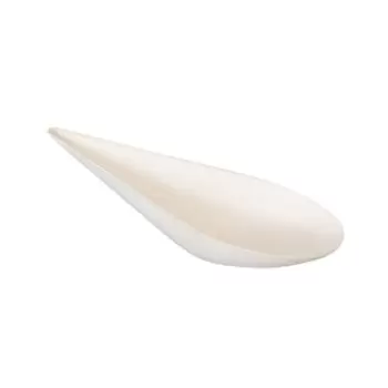 PacknWood Shaped White Sugarcane Dish - 4.1 x 1.9'' - 288 pcs