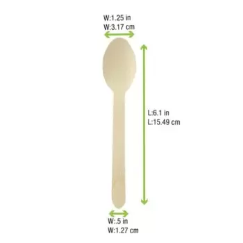 PacknWood Wooden Spoon - 6.2'' - 576 pcs