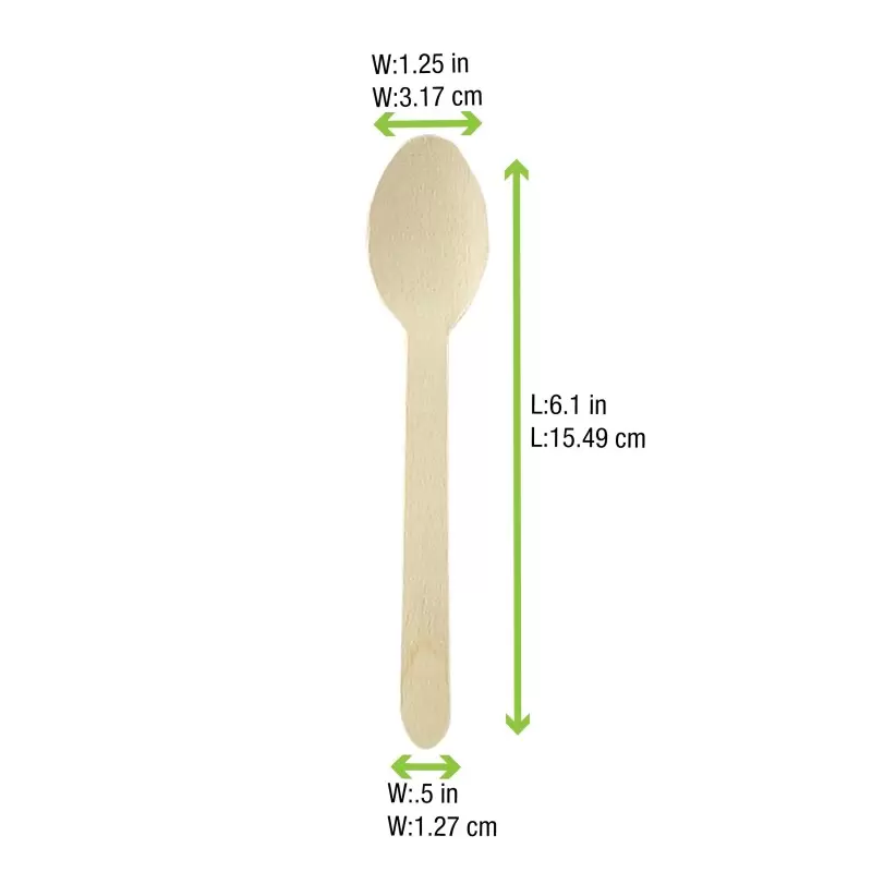 PacknWood Wooden Spoon - 6.2'' - 576 pcs