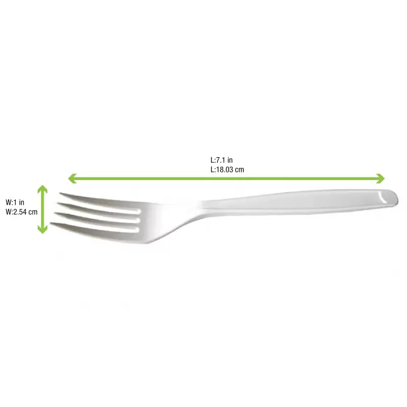 PacknWood Cornstarch (Pla) Cutlery Fork - 7'' - 576 pcs