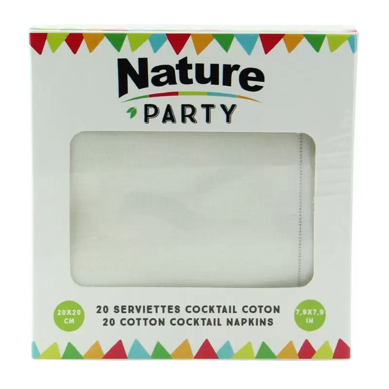 PacknWood Luxury Sweet Cream Cotton Cocktail Napkin - 7.9'' x 7.9'' - 200 pcs