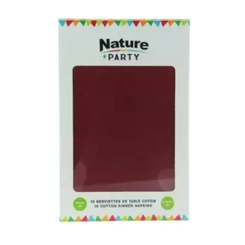 PacknWood Luxury Red Wine Cotton Table Napkin - 15.8'' x 15.8'' - 100 pcs