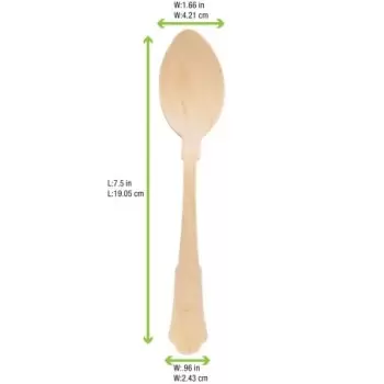 PacknWood Elegant Wooden Spoon - 7.5'' - 288 pcs