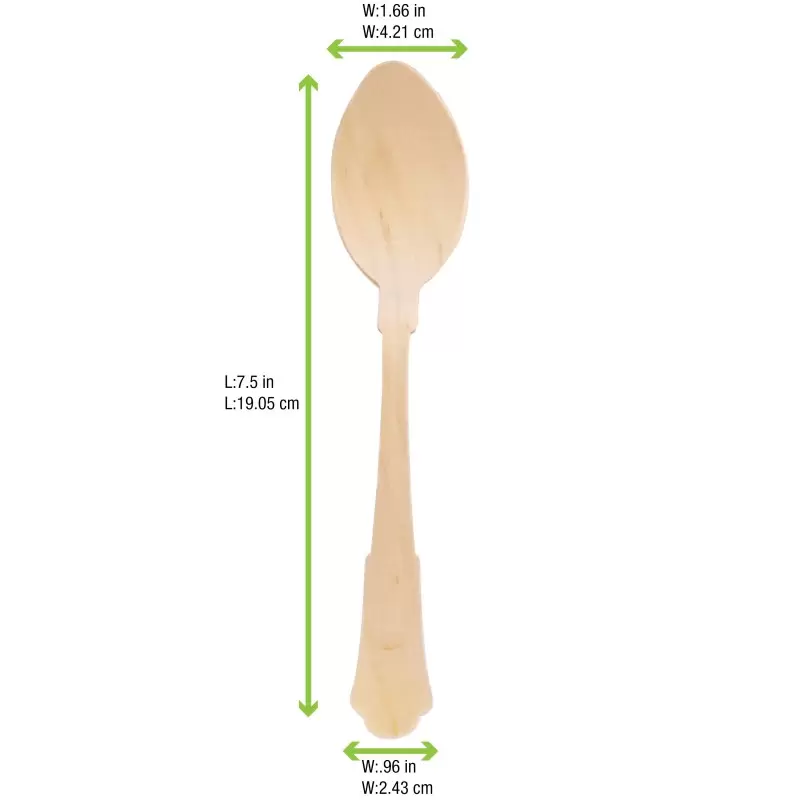 PacknWood Elegant Wooden Spoon - 7.5'' - 288 pcs