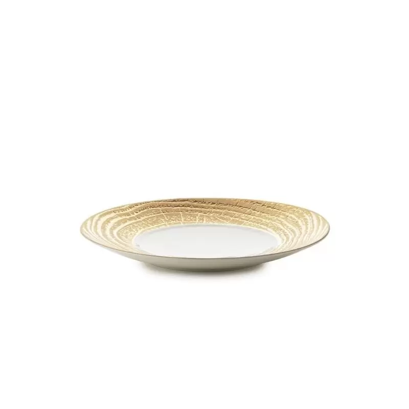 Revol Arborescence Collection Dinner Plate 31 cm - Ivory Real gold - Set of 2 pcs