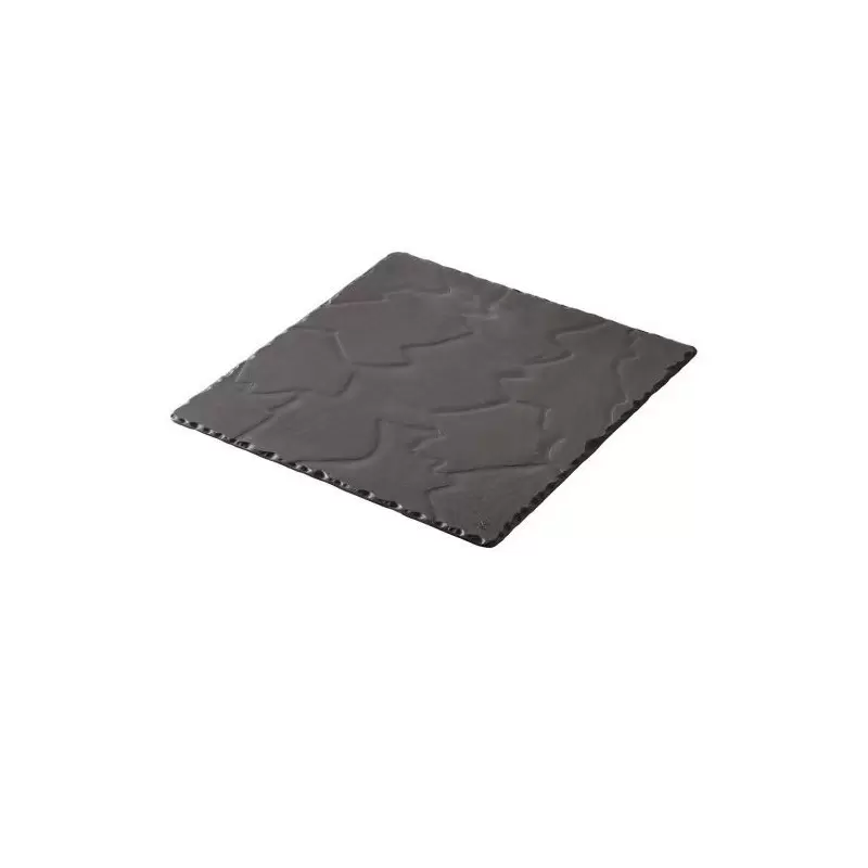 Revol Basalt Collection Square Plate 20 cm - Matt slate style - Set of 6 pcs