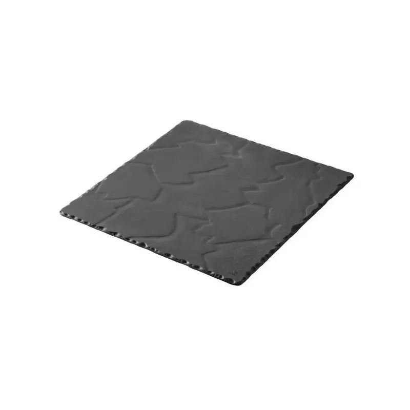 Revol Basalt Collection Square Plate 25 cm - Matt slate style - Set of 6 pcs