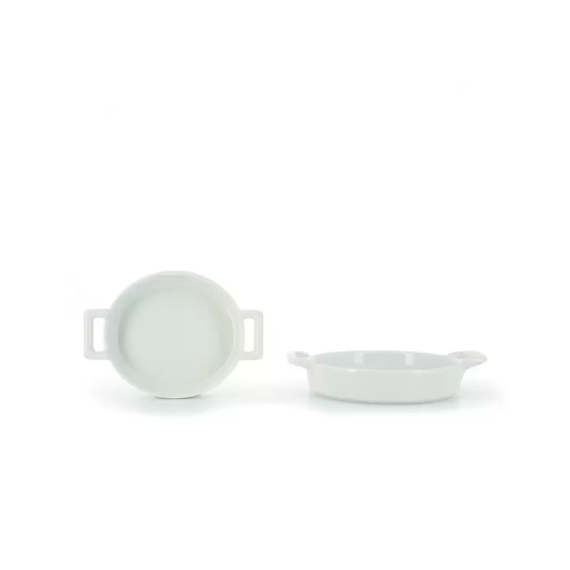 Revol Belle Cuisine Collection Oval Dish 14.5 cm - White - Set of 6 pcs