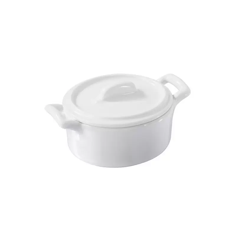 Revol Belle Cuisine Collection Mini Cocotte With Lid 8 cl - White - Set of 6 pcs