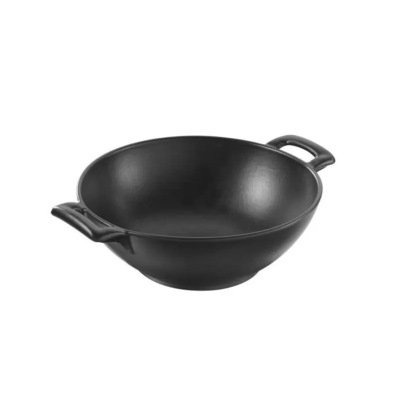 Revol Belle Cuisine Collection Individual Wok 16 cm 50 cl - Cast iron style - Set of 4 pcs