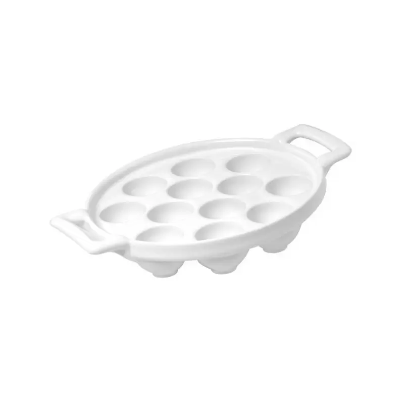 Revol Belle Cuisine Collection Snail Plate 12 Holes - White - Set of 6 pcs