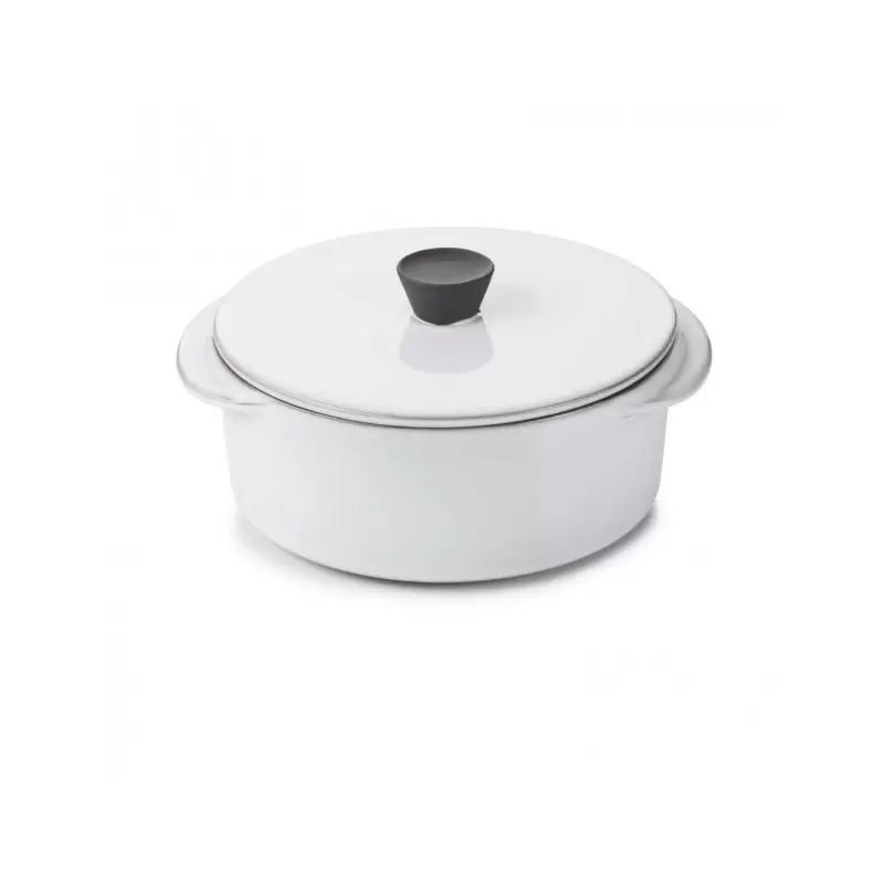 Revol Caractere Culinaire Collection Cocotte With Lid 25 cl - White Cumulus - Set of 6 pcs