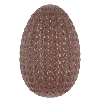 Thermoformed Polycarbonate Chocolate Mold - Knitted Egg - 1 Cavity -134 mm x 88.6 mm x h 88.6 mm - 150 gr