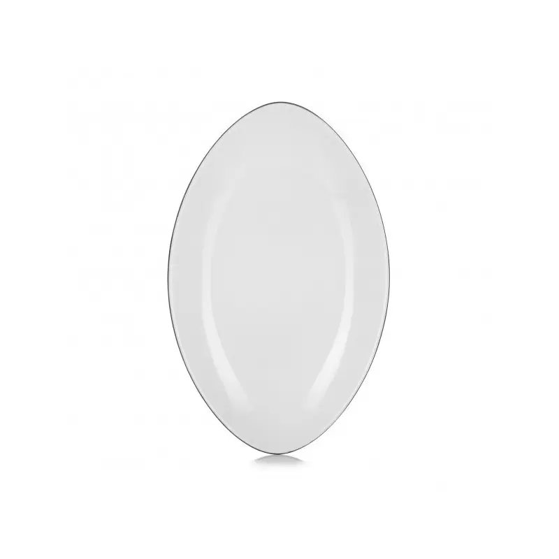 Revol Equinoxe Collection Oval Plate 35 cm - White Cumulus - Set of 4 pcs