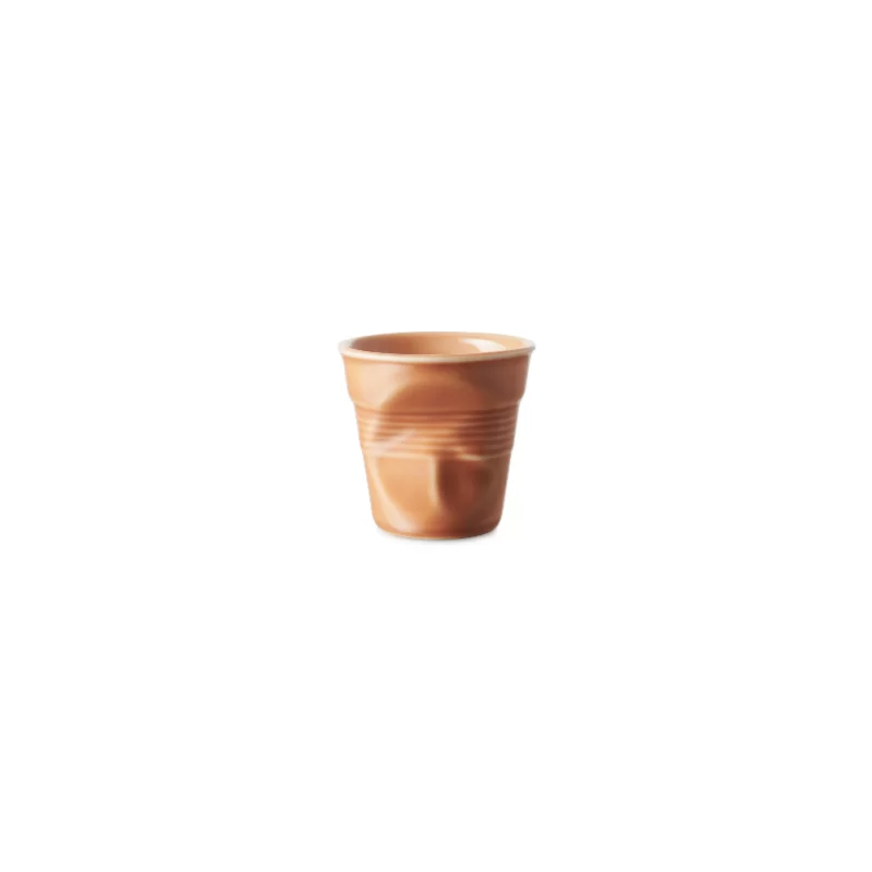 Revol Froisse Collection Froisses Expresso Tumbler 8 cl - Sienna earth - Set of 6 pcs