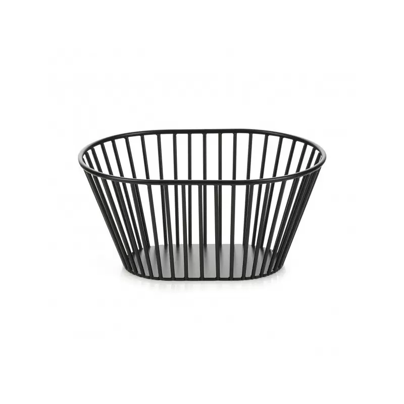 Revol Inspired. By Revol Collection Deep Bread Basket Oval 19.7 cm - Black metal