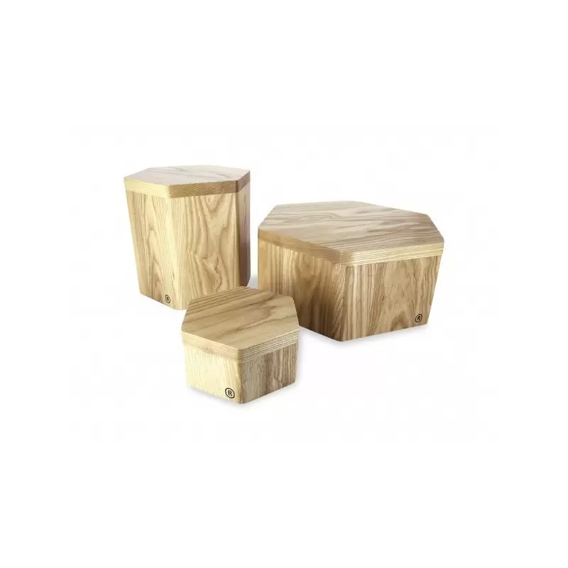 Revol Inspired. By Revol Collection Set Of 3 Display Risers - Ash wood -