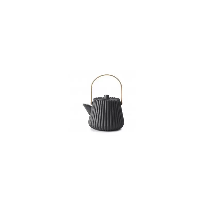 Revol Pekoe Collection Teapot Without Infuser Basket - Black Smooth Dark Metal