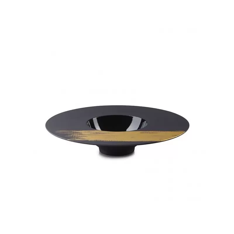 Revol Sphere Collection Plate 30.3 cm - Glossy Black gold Tempo 1 - Set of 4 pcs