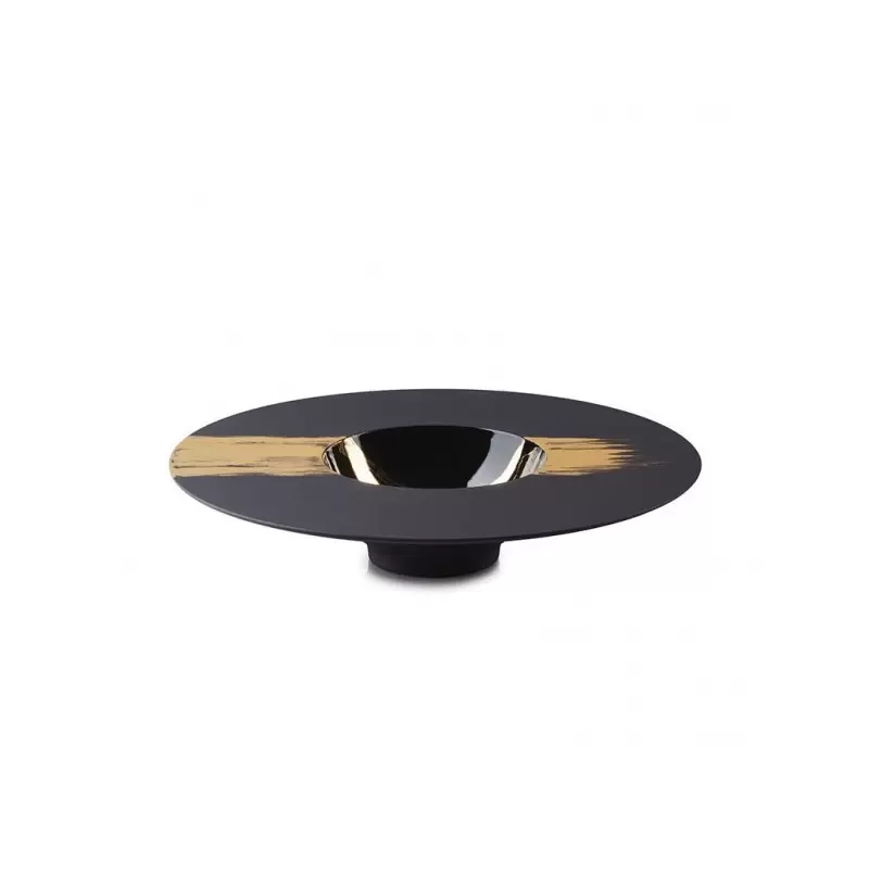 Revol Sphere Collection Plate 30.3 cm - Glossy Black gold Tempo 2 - Set of 4 pcs