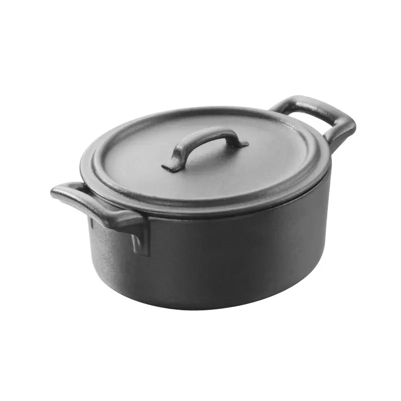 Revol Belle Cuisine Collection Oval Cocotte With Lid 45 cl - Cast iron style