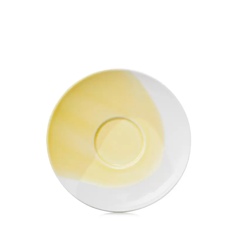 Revol Confluence Collection Espresso Saucer 8 cl - Saffron Alabaster white - Set of 6 pcs