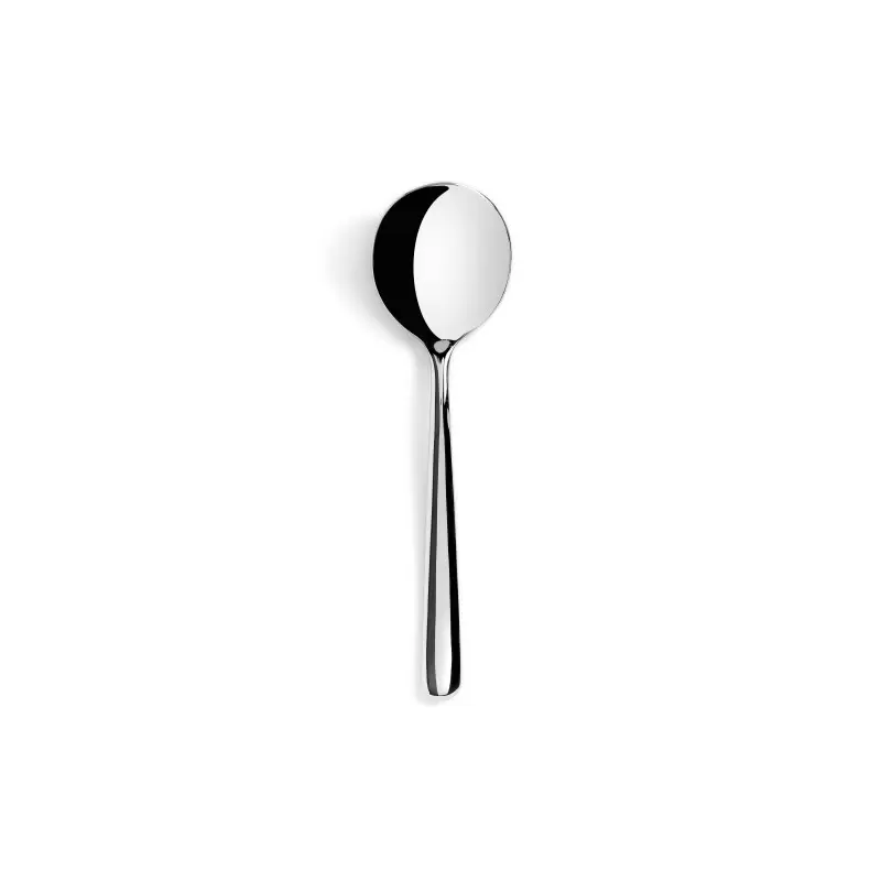 Revol Courchevel Collection Bouillon Spoon - Mirrored 18/10 stainless steel - Set of 12 pcs