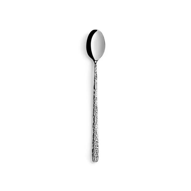 Revol Courchevel Collection Iced Teaspoon - 18/10 hammered stainless steel - Set of 12 pcs