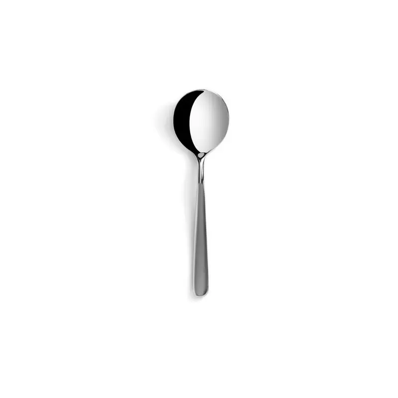 Revol Courchevel Collection Bouillon Spoon - 18/10 satin stainless steel - Set of 12 pcs