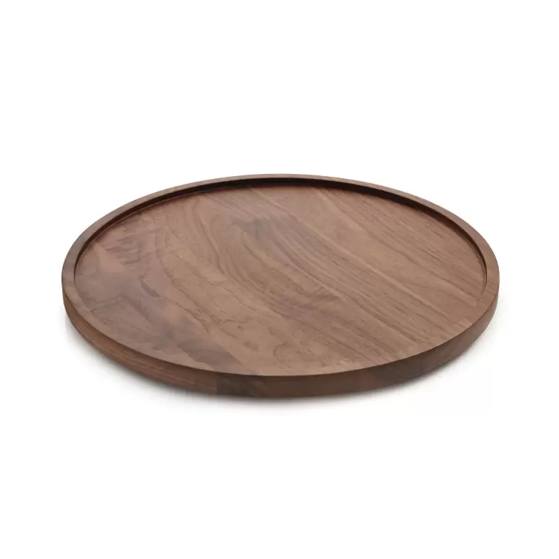 Revol En Scene Collection Round Tray With Edge 33 cm - Walnut