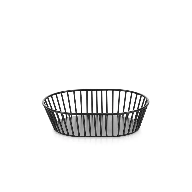 Revol Inspired. By Revol Collection Shallow Bread Basket 20.5 cm - Black metal